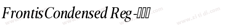 FrontisCondensed Reg字体转换